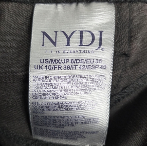 NYDJ Joni Capri MF0S8640 Lift Tuck Technology Relaxed Fit Black Jeans Size 6 - Picture 9 of 12